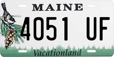 ME license plate 4051UF