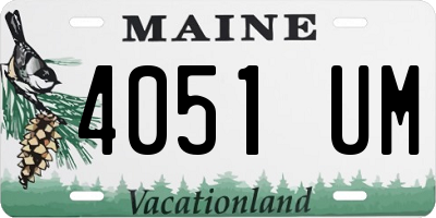 ME license plate 4051UM