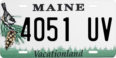 ME license plate 4051UV