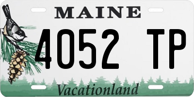 ME license plate 4052TP