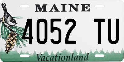 ME license plate 4052TU