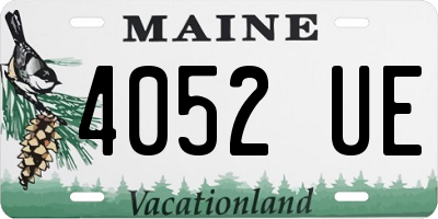 ME license plate 4052UE