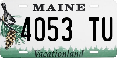 ME license plate 4053TU