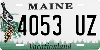 ME license plate 4053UZ