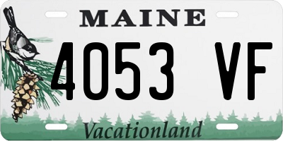 ME license plate 4053VF