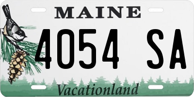 ME license plate 4054SA
