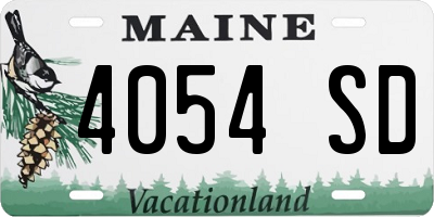 ME license plate 4054SD