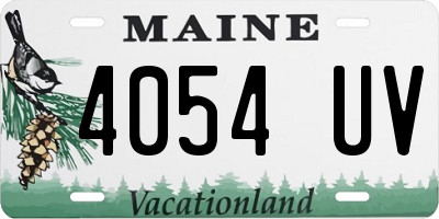 ME license plate 4054UV