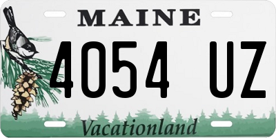 ME license plate 4054UZ