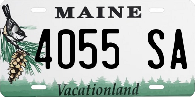 ME license plate 4055SA