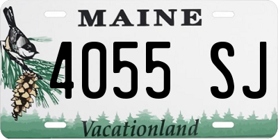 ME license plate 4055SJ