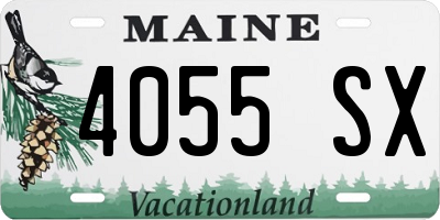 ME license plate 4055SX