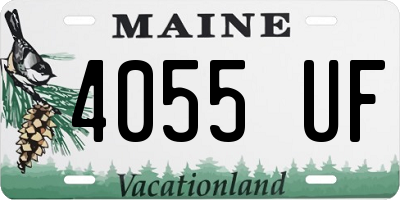 ME license plate 4055UF