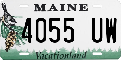 ME license plate 4055UW