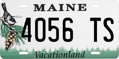ME license plate 4056TS