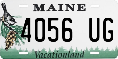 ME license plate 4056UG