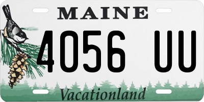 ME license plate 4056UU