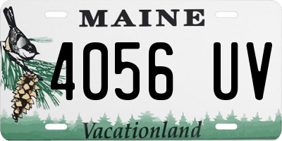 ME license plate 4056UV