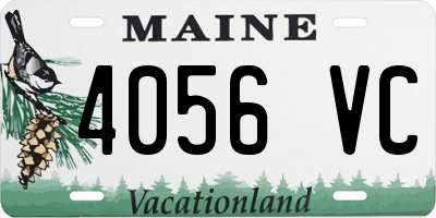 ME license plate 4056VC