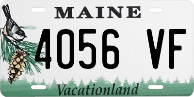 ME license plate 4056VF