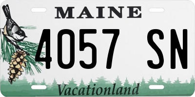 ME license plate 4057SN