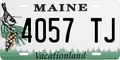 ME license plate 4057TJ