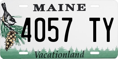 ME license plate 4057TY