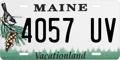 ME license plate 4057UV