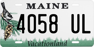 ME license plate 4058UL