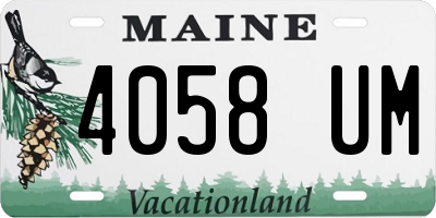 ME license plate 4058UM