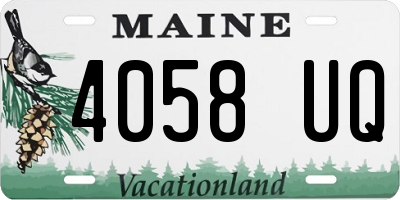 ME license plate 4058UQ