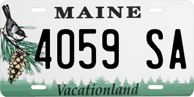 ME license plate 4059SA