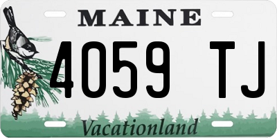 ME license plate 4059TJ