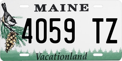 ME license plate 4059TZ