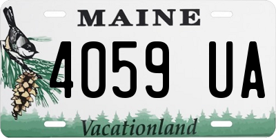 ME license plate 4059UA