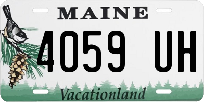 ME license plate 4059UH