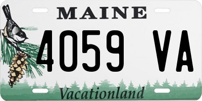 ME license plate 4059VA