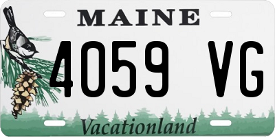 ME license plate 4059VG