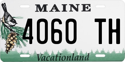 ME license plate 4060TH