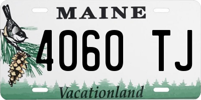 ME license plate 4060TJ