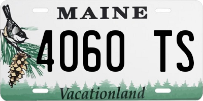 ME license plate 4060TS