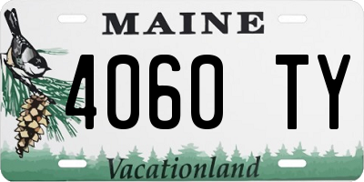 ME license plate 4060TY