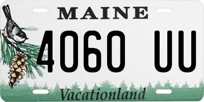 ME license plate 4060UU