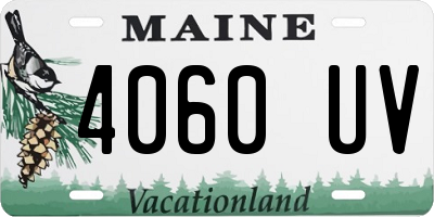 ME license plate 4060UV