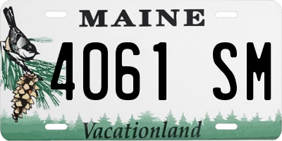 ME license plate 4061SM