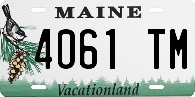 ME license plate 4061TM