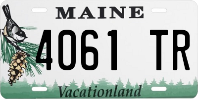 ME license plate 4061TR