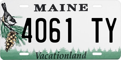 ME license plate 4061TY