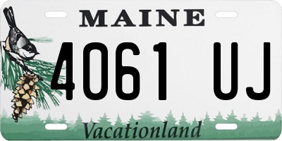 ME license plate 4061UJ