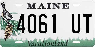 ME license plate 4061UT